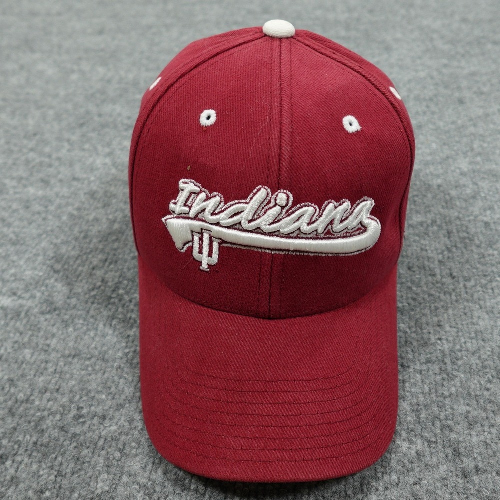 Indiana Hoosiers Hat Cap Strap Back Red White Starter NCAA College